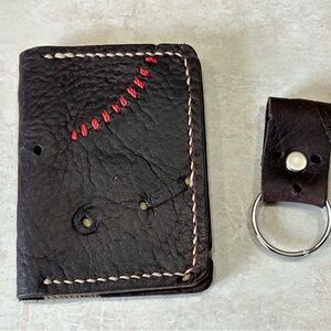Handmade Baseball Glove Card Bifold  Wallet From Mizuno First Base Glove ⚾️